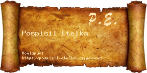 Pospisil Etelka névjegykártya